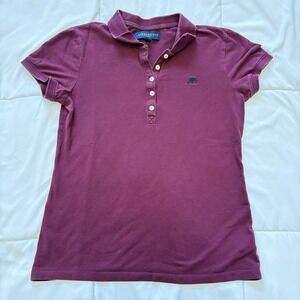 Aeropostale Polo Shirt Womens Size Large Purple Preppy City Classic Retro Y2K